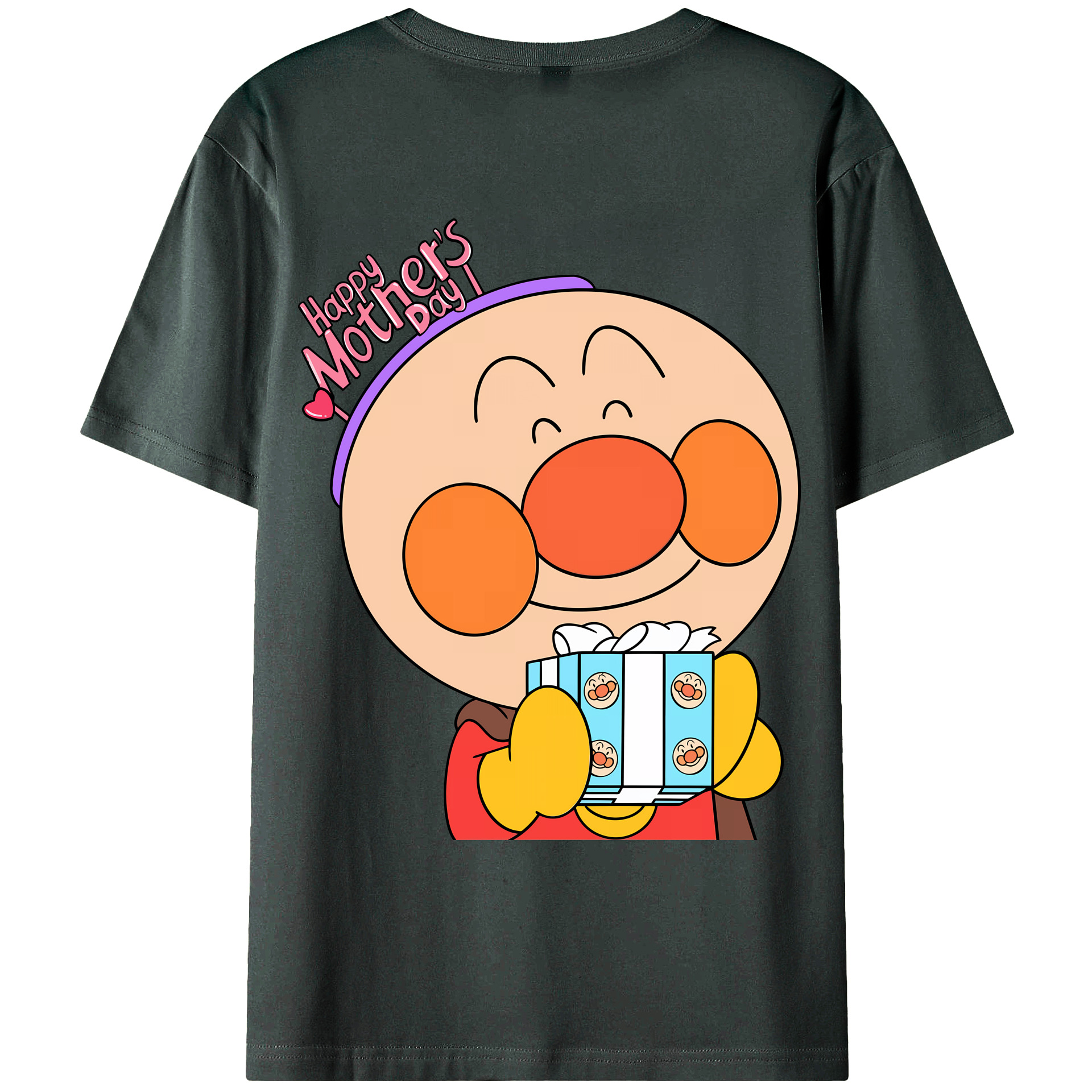 （画像用） アンパンマン Anpanman 綿100％ メンズ半袖Tシャツ（バックプリント） 通気性
